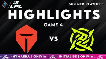 TES vs NIP Highlights Game 4 | LPL Playoffs 2025 | Top Esports vs Ninjas in Pyjamas by Onivia
