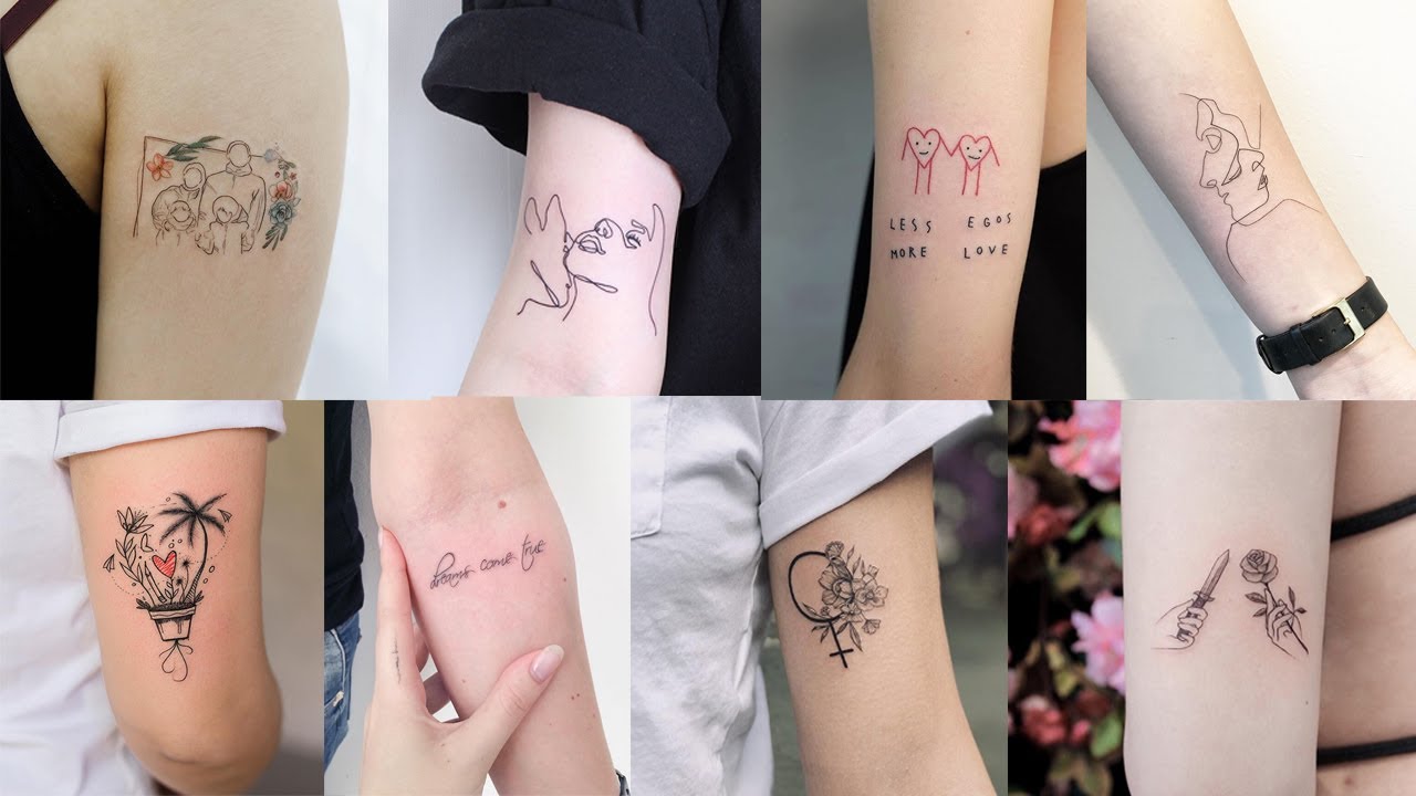 Small tattoos done across the arm.