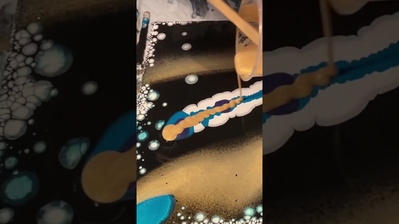 Pearl Cell Pour | Acrylic Pouring 