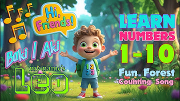 LEARN NUMBERS 1-10 with Leo! Fun Forest Counting Song! Baki/Aki channel