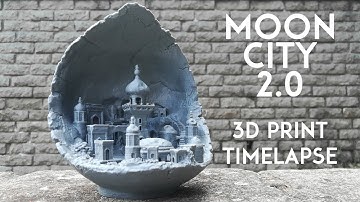 Moon City 2.0 - 3d Print Timelapse on Anet A8