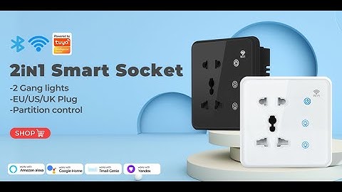 Tuya Wifi Wall Smart Socket 2Gang Switch Light Touch US EU UK Plug App Electrical Google Home Alexa