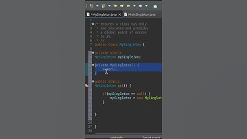 Singleton Design Pattern in JAVA #coding #singleton #java