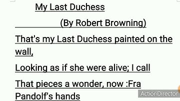 MY LAST DUCHESS (BY ROBERT BROWNING) || EXPLANATION WITH REF. & CONTEXT || DESCRIBED IN HINDI