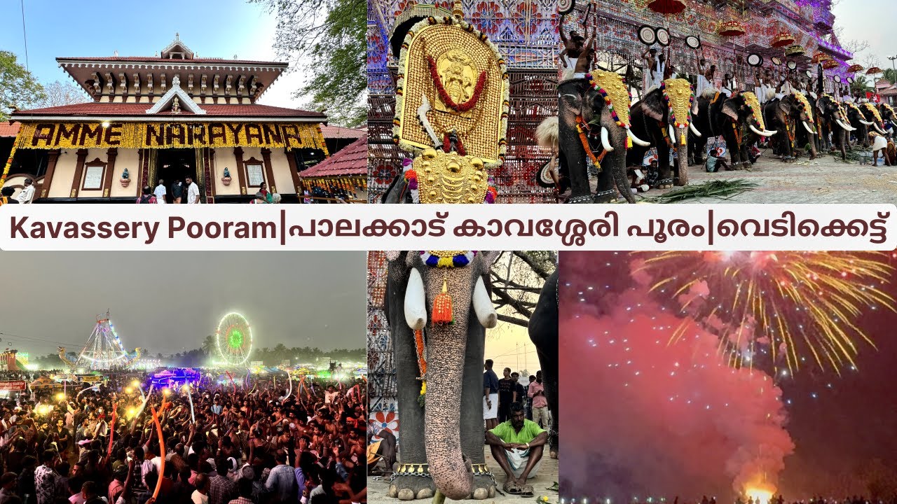 Kavassery Pooram | പൂരപ്രേമികളുടെ മനം നിറച്ച് പാലക്കാട് കാവശ്ശേരി പൂരം | വെടിക്കെട്ട്