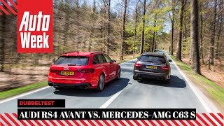 Audi RS4 Avant vs. Mercedes-AMG C63 S Estate - AutoWeek Dubbeltest - English subtitles