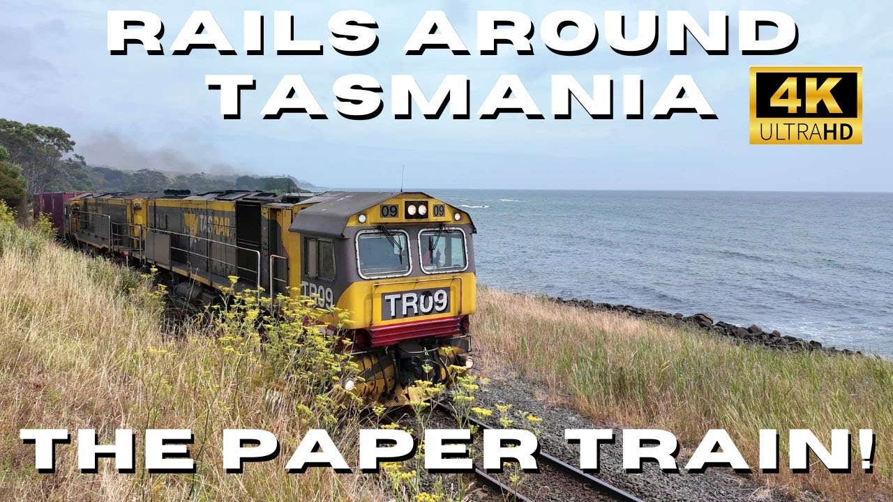 Tasrail's Paper Train! 4K Rails Around Tasmania!