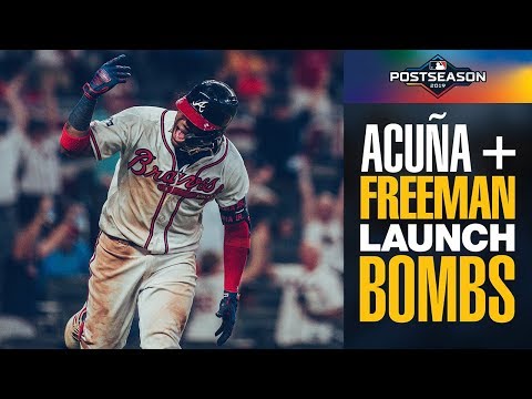 Ronald Acuña Jr. + Freddie Freeman smash DEEP home runs for Braves in NLDS Game 1 | MLB Postseason