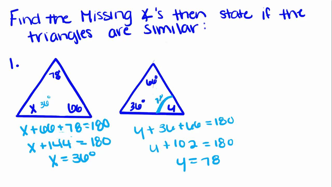 Introduction to Geometry - 21 - Identifying Similar Triangles AA