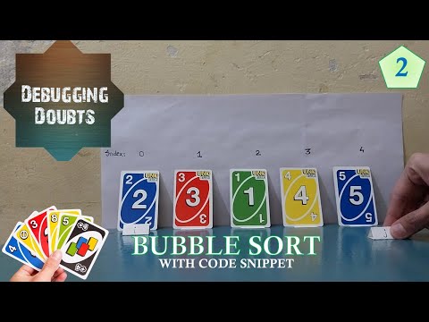 BUBBLE SORT | VISUALIZATION | UNO CARDS | bubble sort using uno cards
