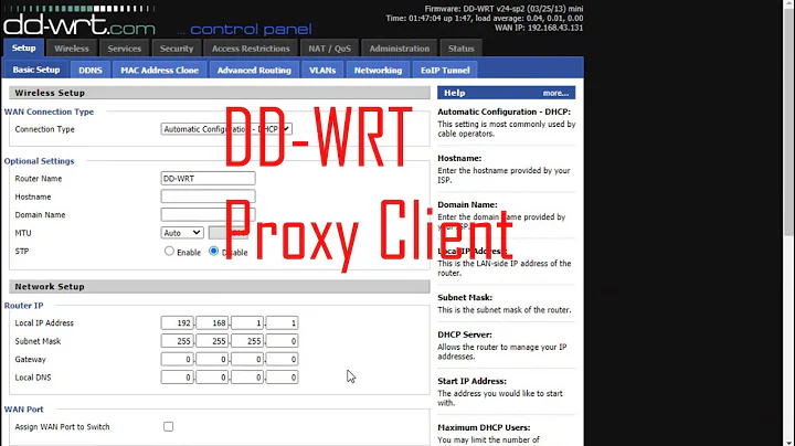 DD-WRT router as a proxy client