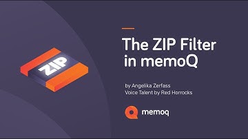 The memoQ ZIP filter
