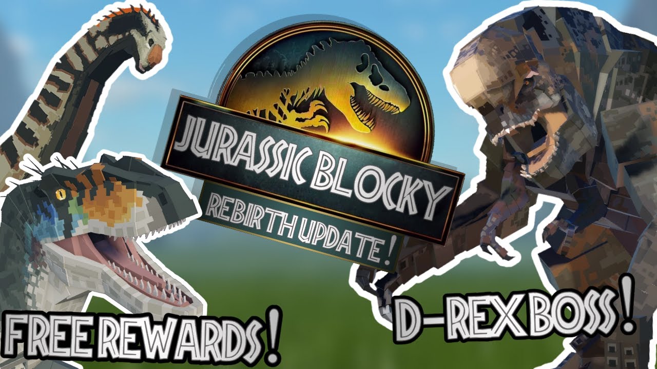 FREE REWARDS & D-REX BOSS in the NEW Jurassic World Rebirth Update! | Jurassic Blocky