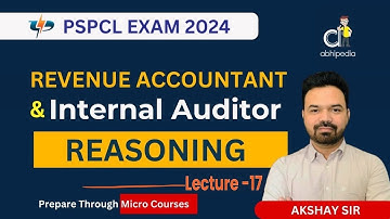 PSPCL Exam 2024 | RA / IA | Reasoning | Clock Part - 2 | Lecture -17 | Micro course | by abhipedia