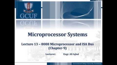 8088 Microprocessor and ISA Bus part 2