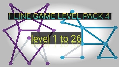 1Line - one Line with one touch game || Level pack 4 || Level 1 to 26