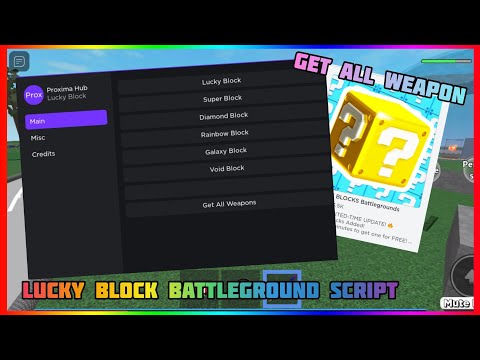 ❓ LUCKY BLOCKS Battlegrounds  OrX Hub I Block Cheat — Roblox Scripts