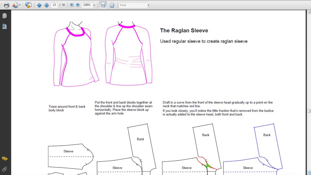 pattern a raglan body sleeve  How to make raglan Sleeve 