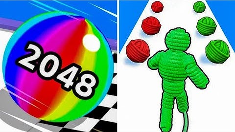 Ball Run 2048 & Rope Man Run- All Levels Gameplay Android iOS