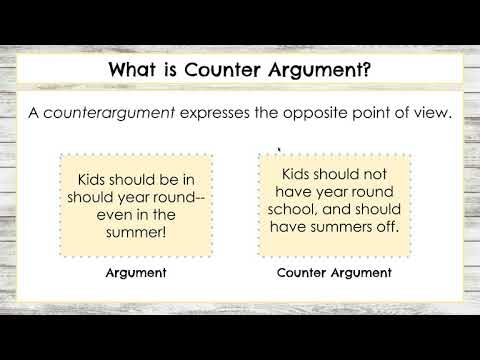 Video: Apa yang dimaksud dengan argumen tandingan?