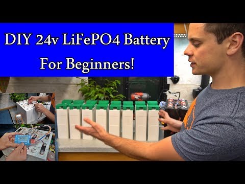 diy 24v lifepo4 solar battery bank beginner friendly 2 4 kwh cheap full tutorial