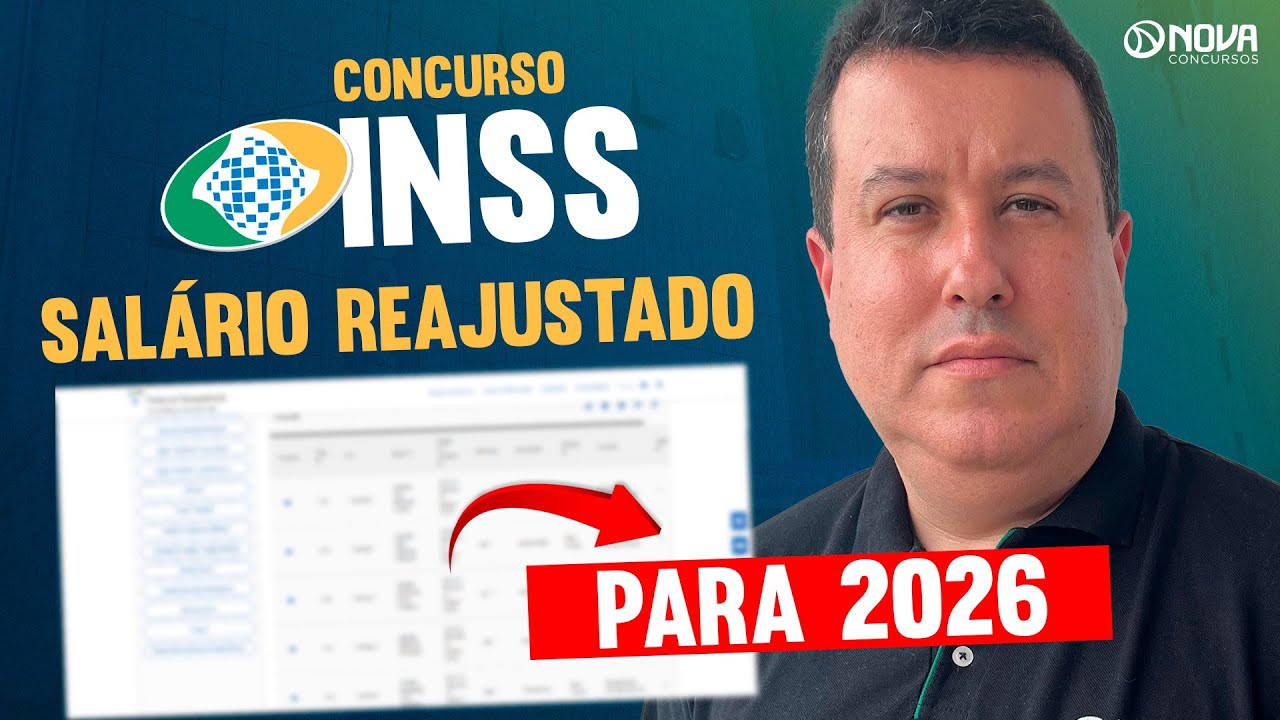 CONCURSO INSS: SALÁRIO ATUALIZADO PARA 2026 🤩 - YouTube