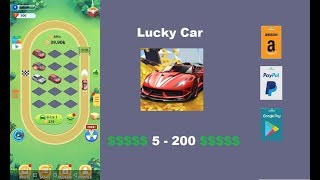 Lucky Car لاول مره لعبه سباقات السيارات لجمع المال الحقيقي وبطاقات جوجل شرح تطبيق screenshot 1