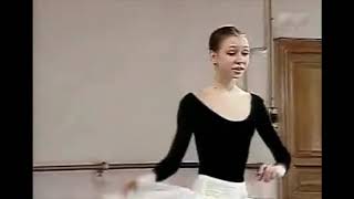 Ekaterina Osmolkina. Rehearsal for Aurora variation from Sleeping Beauty Act 3. Vaganova. 1999.