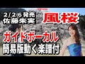 佐藤朱実 風桜0 ガイドボーカル簡易版(動く楽譜付き)