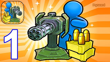 Ammo Fever: Tower Gun Defense - Gameplay Walkthrough Part 1 Tutorial Stickman Gun Army Commander