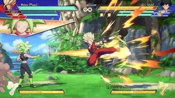 DBFZ S3 Teen Gohan awesome bomb loops ft Videl-san & Kefla assist