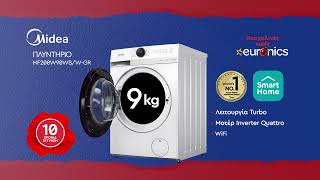 MIDEA MF200W90WB/W-GR Πλυντήριο Ρούχων | euronics Greece