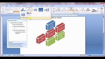 Create an organization chart using SmartArt Graphics Word 2013