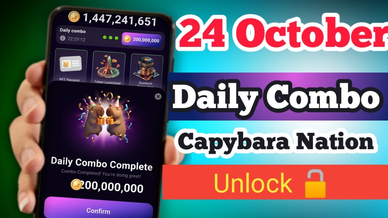 Capybara Nation Daily Combo Card |Capybara Nation Daily Combo 24 ...