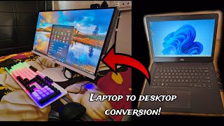 I made an All in one PC from an old Dell Latitude 3490 Laptop! i5 8th gen, M.2 Gen 3 SSD, MDF build