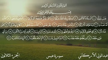 سورة عبس كاملة بصوت الشيخ عبدالولي الأركاني