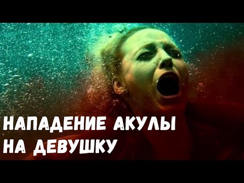 Нападение акулы на девушку. Отмель.