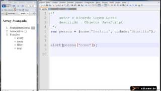 Universidade XTI - Curso Online JavaScript - Aula 28 - Objeto Array Associativo e Multidimensional