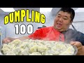 Fat brother ate more than 100 wild vegetable dumplings at one time fat monkey boy