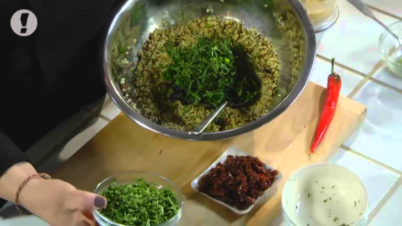 מתכוני סוגת: סלט קינואה ובורגול עשיר ומהיר