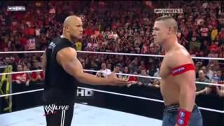 The Corre Attack John Cena and The Rock
