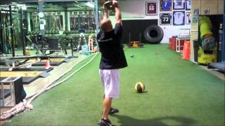 10lb Plate Diagonal Wood Chops (Ankle)