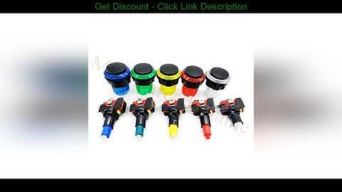 Top 12Pcs/Lot 33mm small round transparent LED illuminated Push Button Arcade Led Micro Switch 12V