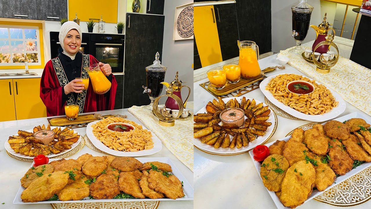 العزومة مع الشيف فاطمة أبو حاتي | بانيه إقتصادي - بطاطس ودجز - عصير مانجو بالموز والرمان