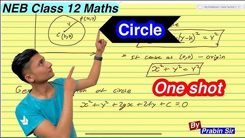 circle one shot || class 12 NEB maths || conic sections circle