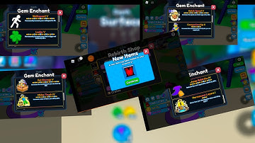 Getting all gem enchant max and buying new rebirth backpack in mining simulator 2