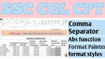 SSC CGL CPT | EXCEL EXERCISE in just 5 minutes|