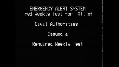 EAS #52: EAS Required Weekly Test- Sep. 8, 2014- 11:01AM PDT