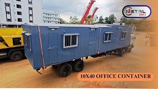 10x40 Office Container with Washroom, Toilet & Guard Room | Site