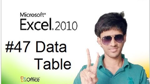 #47 How to Use Data Table in MS Excel 2010 (Hindi/Urdu) Shubham Jangid Classes